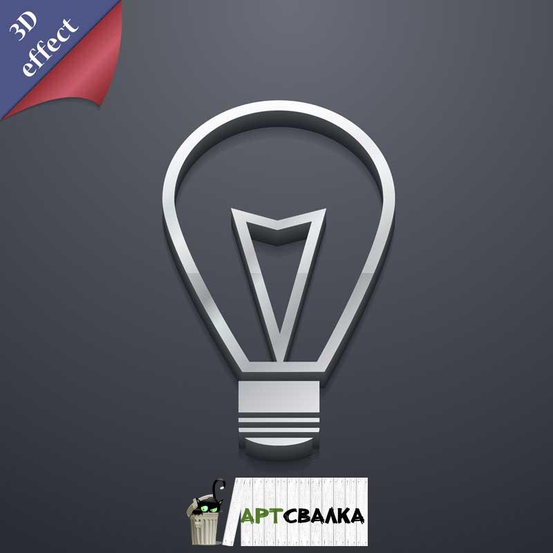 3D лампочка в векторе  | 3D light bulb in the vector